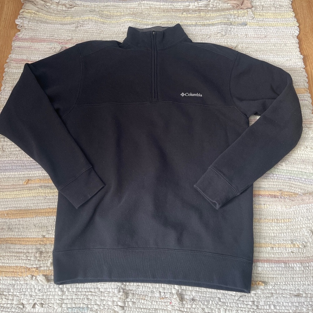 Women’s Columbia Black Quarter Zip Pullover / Sweatshirt Size Medium - Picture 2 of 5